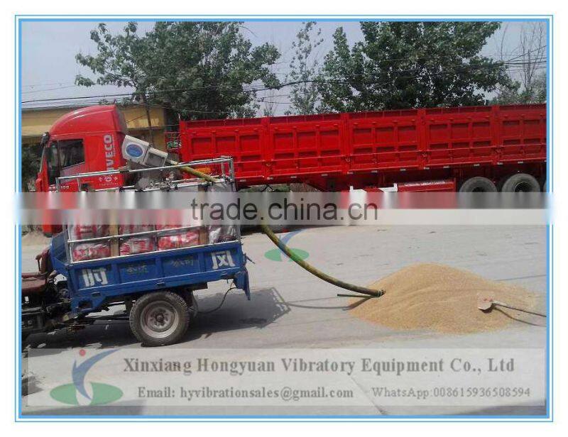 Portable / Mobile grain suction machine with soft pipes