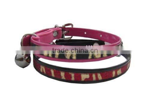 Metal Fish Cat Safety Collar with bell,Pink