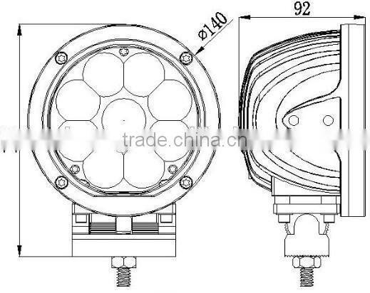 Factory price 45w offroad LED Work Lamps 4x4 accessory led light