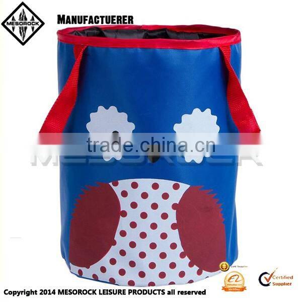 Creative design multifunctional portable auto hanging bag folding cartoon car trash bin