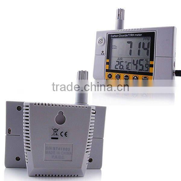Wall Mount Indoor Air Quality Temperature RH Carbon Dioxide CO2 Monitor Sensor Detector Controller 0~2000ppm Range