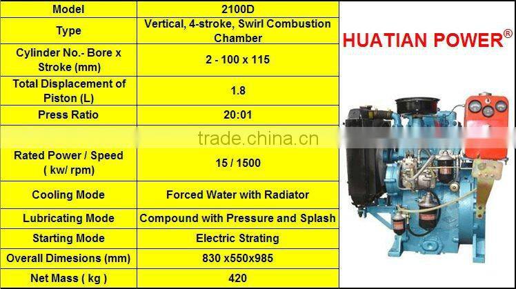 2-Cylinder Water-Cooled Diesel Engine