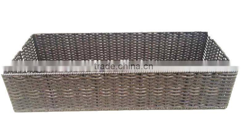 Hand-crafted rectangular fruit and vegetable storage basket for supermarket