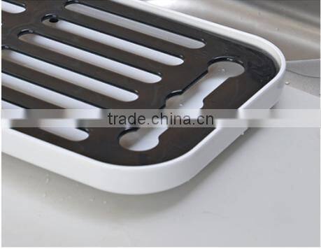 Kitchen Usage Bilayer Plastic Dish Rack For Dish Drying