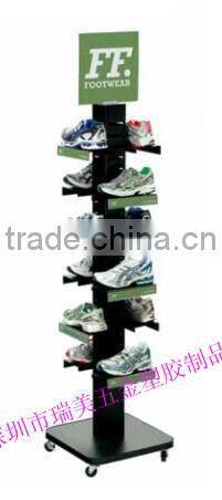 commercial professional advertised multi-standing shoe rack