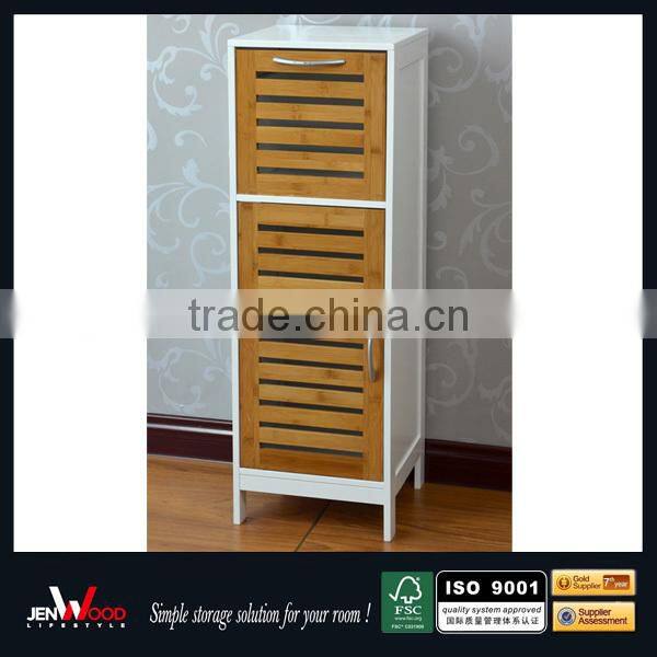 china supplier shutter door solid wood bathroom cabinet