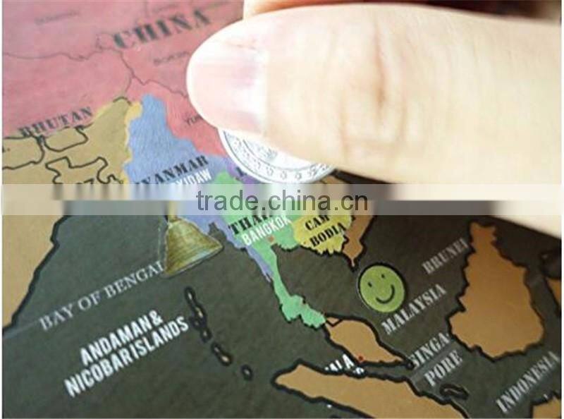 Travel Inspired Scratch Wanderlust Poster Map with 229 Travel Stickers AMA-10