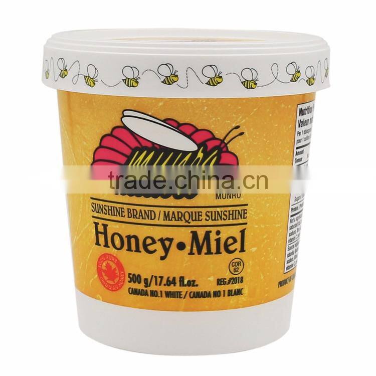 500g Plastic Waterproof Square Container for Cheese Box,Hard Plastic Cup for Butter Tub