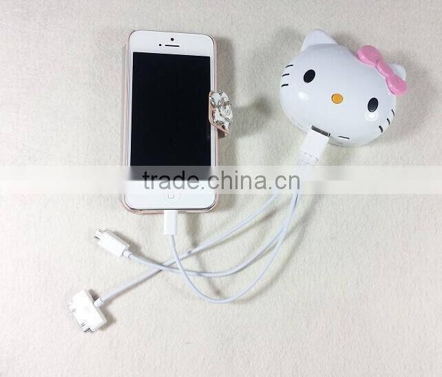 Hello Kitty shape real 4400mAh cartoon power bank