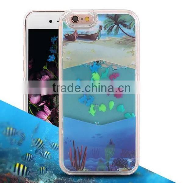 Quicksand aquarium fish PC phone case for iphone 6/6plus
