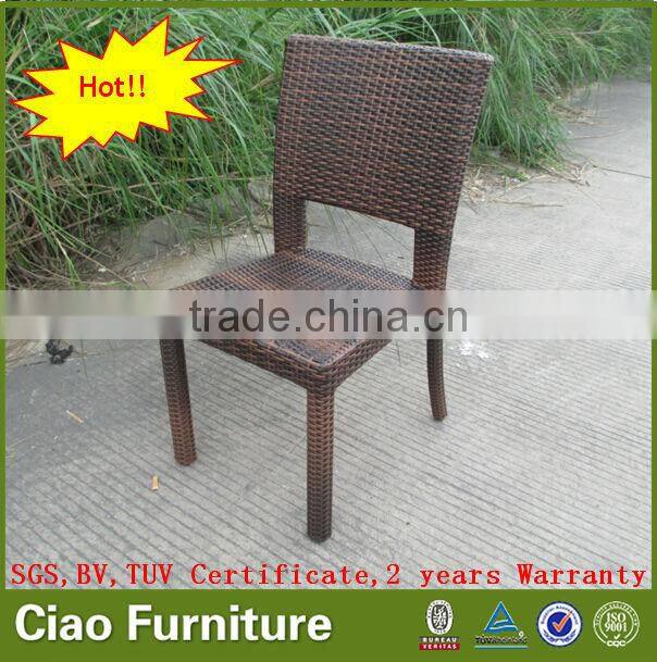 stackable armless garden leisure chair with cushion