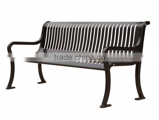 high loading capacity fixed outdoor cast iron bench