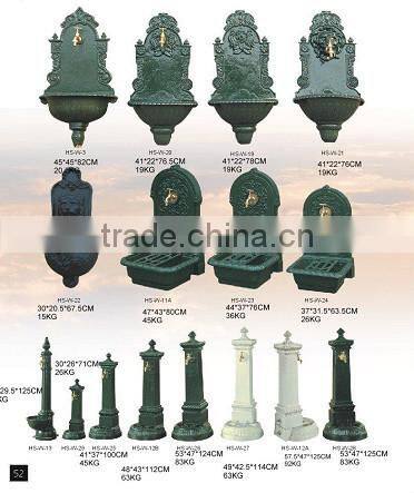 outdoor cast iron fountains