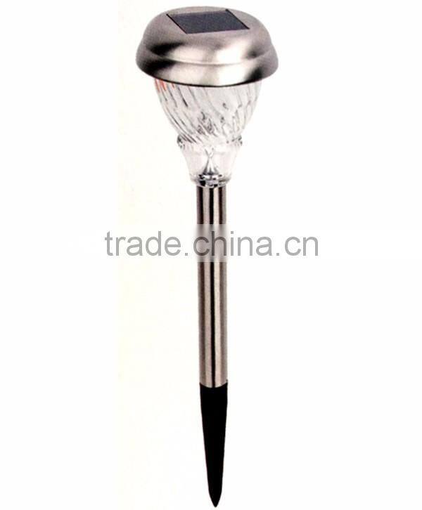 12pk Stainless Steel Glass Lens Solar Garden Lawn LED Path Light