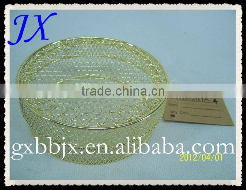 Gold and silver wire wedding decorative gift box