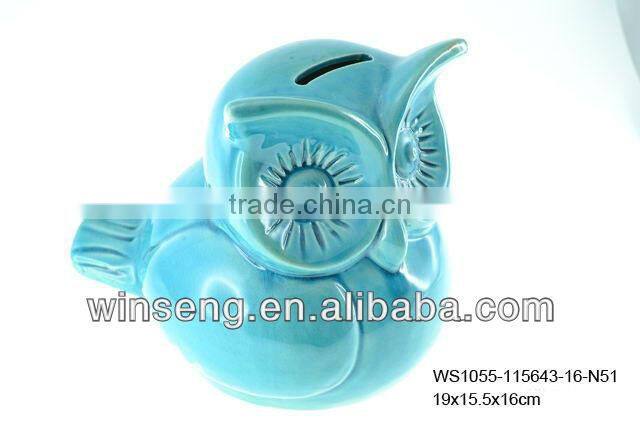 Porcelain Matte Pink Color Small Piggy Bank WS1043-24101