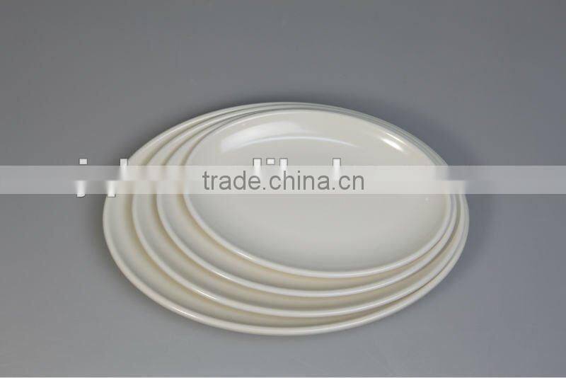 100% Melamine plate plastic tray oval shape with SGS certificate