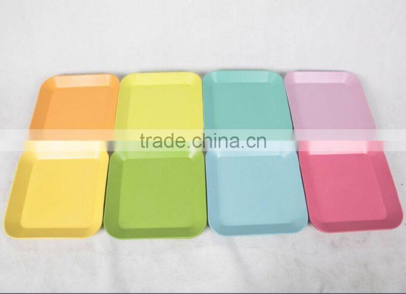 Pretty design Traditional Wholesale bamboo fiber square plates