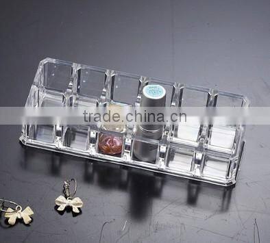 hot selling transparent cosmetic product display stands
