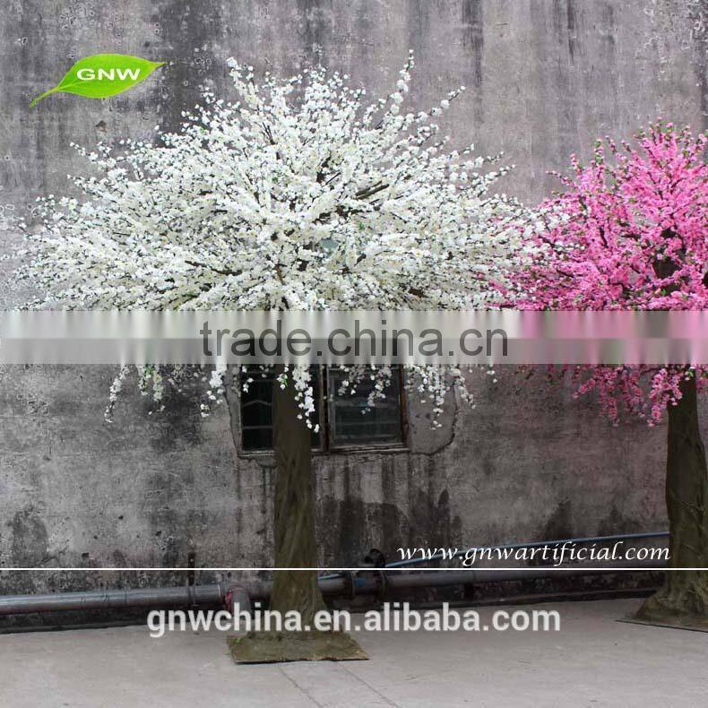 GNW BLS022 Silk flower fiberglass trunk cherry blossom tree for decoration