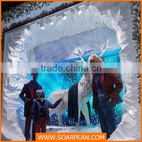 Foamed life size elk statue shop window decoration