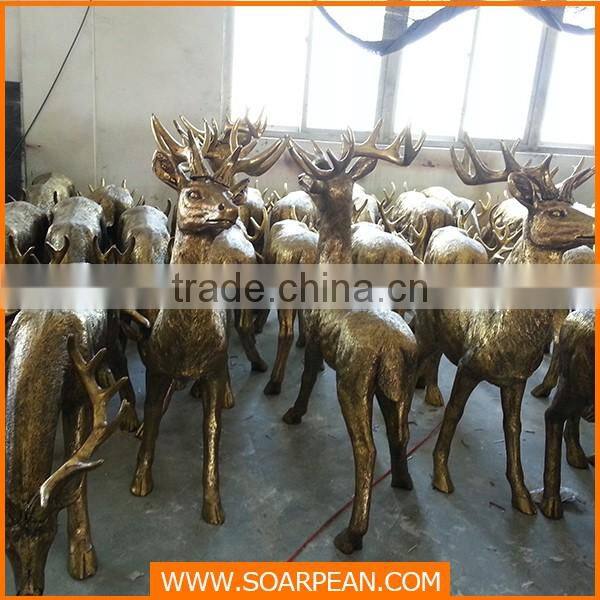 Home Decoration Resin Elegent Christmas Deer Figurines