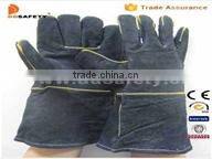 DDSAFETY Red cow split welding gloves with Full palm and lining