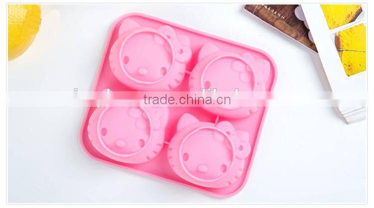 Pink silicone cake molds baking tools
