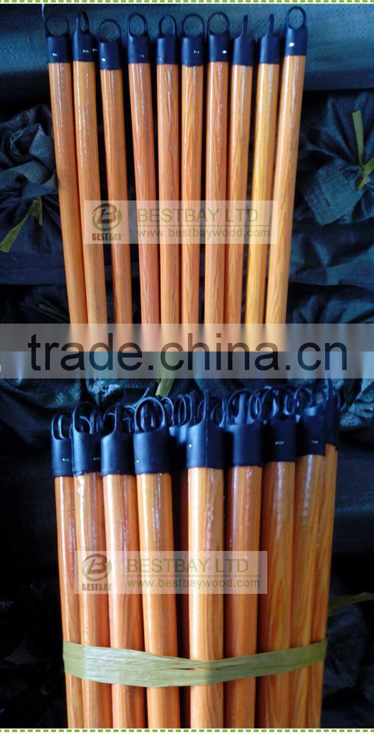 plastic brush handle/pvc coated wood mop stick/wood broom stick