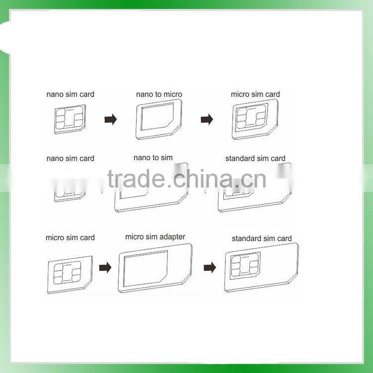 Free sample Nano SIM adapter to Micro and Standard Sim Card Adapter mobile pin