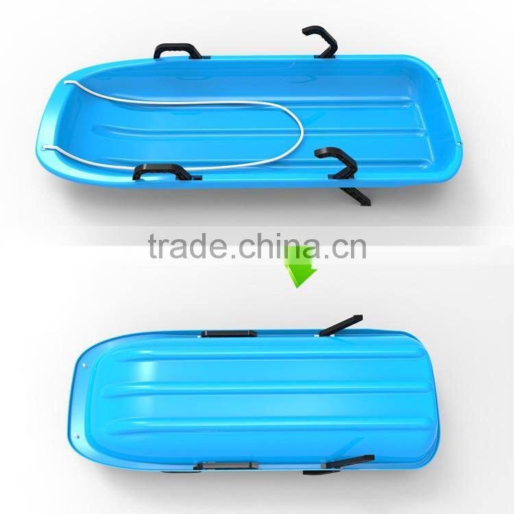 Downhill Thunder Kid's / Toddler Winter Toboggan Snow Sled 48-inch Plastic Snow Racer Sled