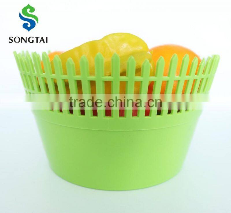 2016 new style pp plastic circular fence fruit basket