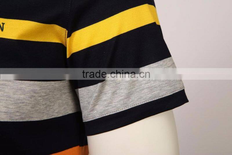 mens bulk sale plain stripe cotton t shirt