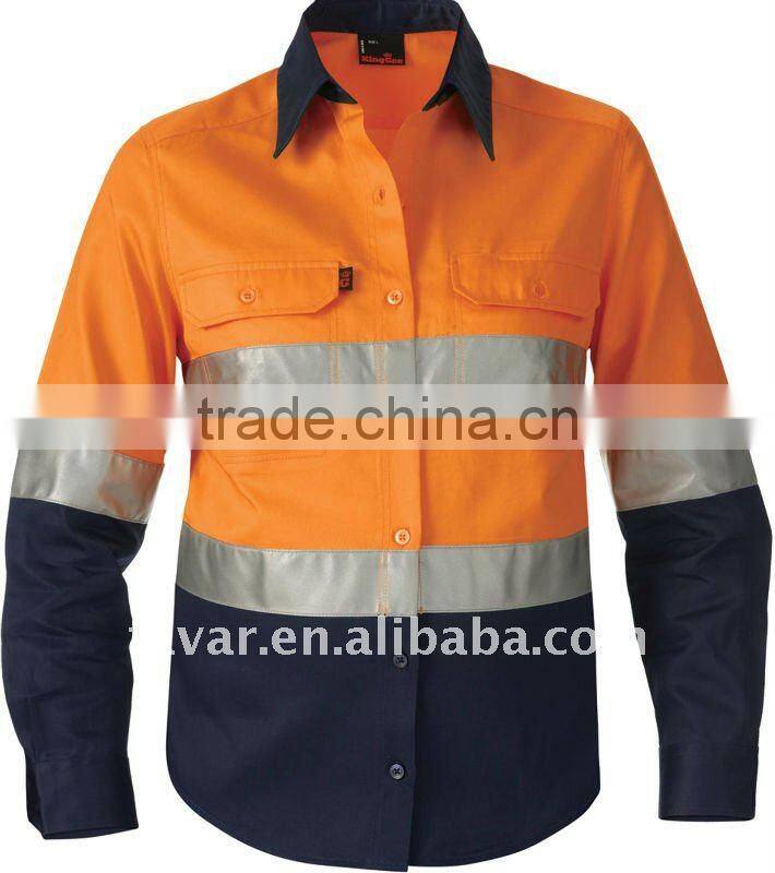 mens cotton orange uniform Shirt