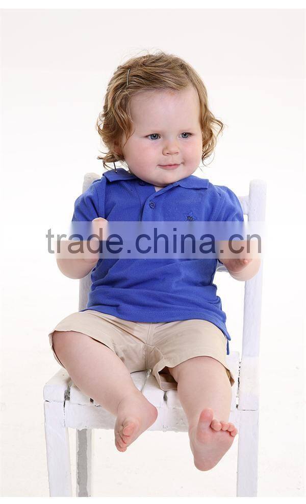 2016 colorful infant 100 cotton honeycomb for kids polo shirt cute baby t-shirt