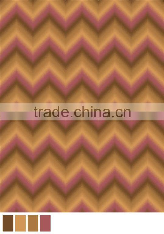 geometric design screen stamped raschel blanket/mink royal blanket/piping blanket