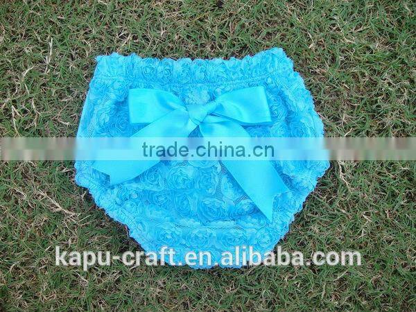 New arrival high quality 100%cotton ruffle bloomers for baby girls
