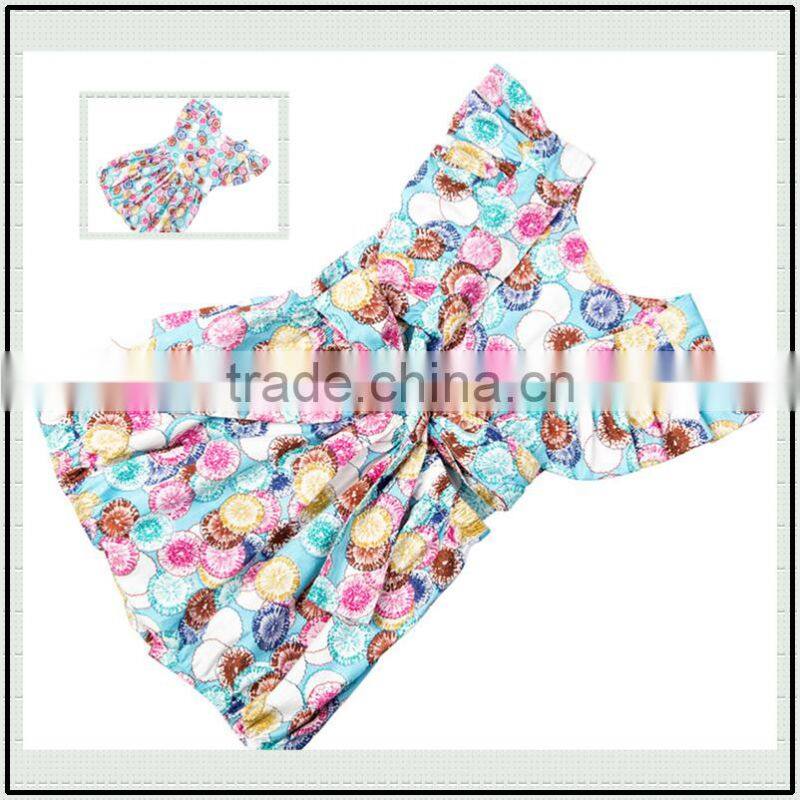 Summer new design baby girl boutique clothing rompers infant and toddler girl floral rompers fashion kids outfits