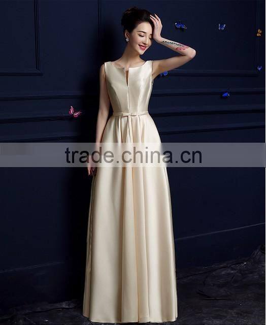one piece designer satin long wholesale evening dress