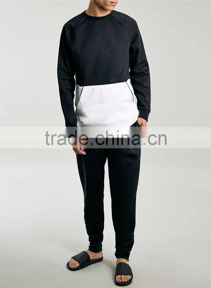 Mens cheap cut and sew mesh sweatshirts mens
