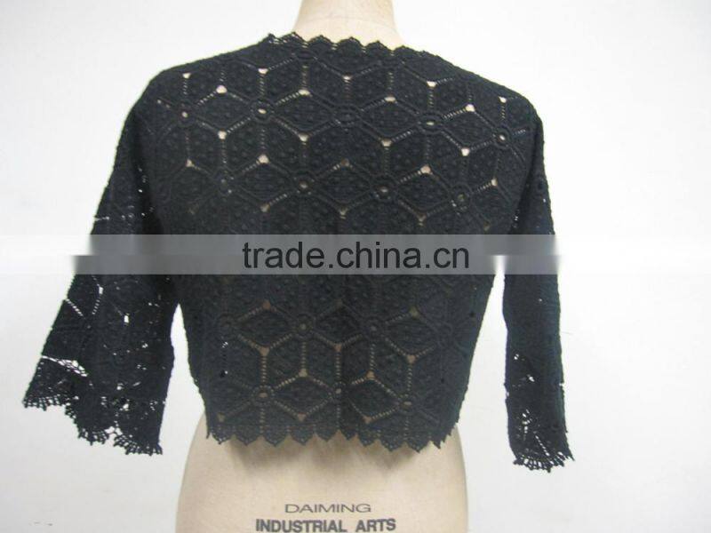 garment manufacturer ladies crochet fashion long sleeve top