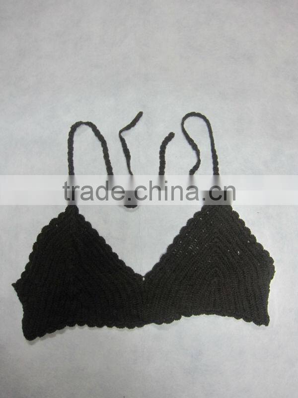 crochet bikini swimwear top