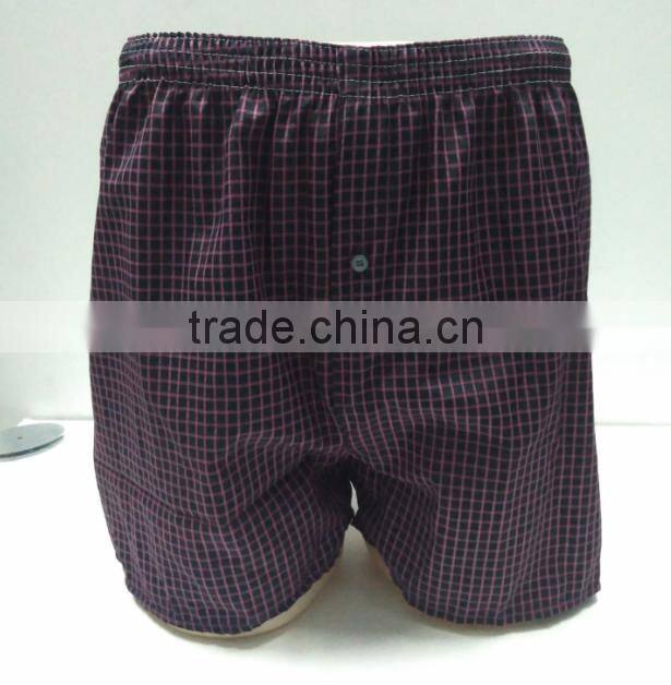 2015 new fashion cheap men's woven boxers good quality