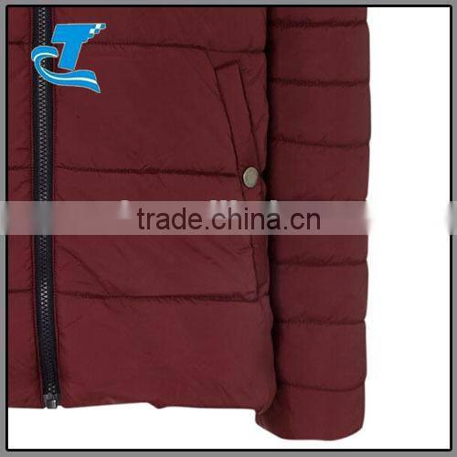 Men winter padded nylon jacket with hood