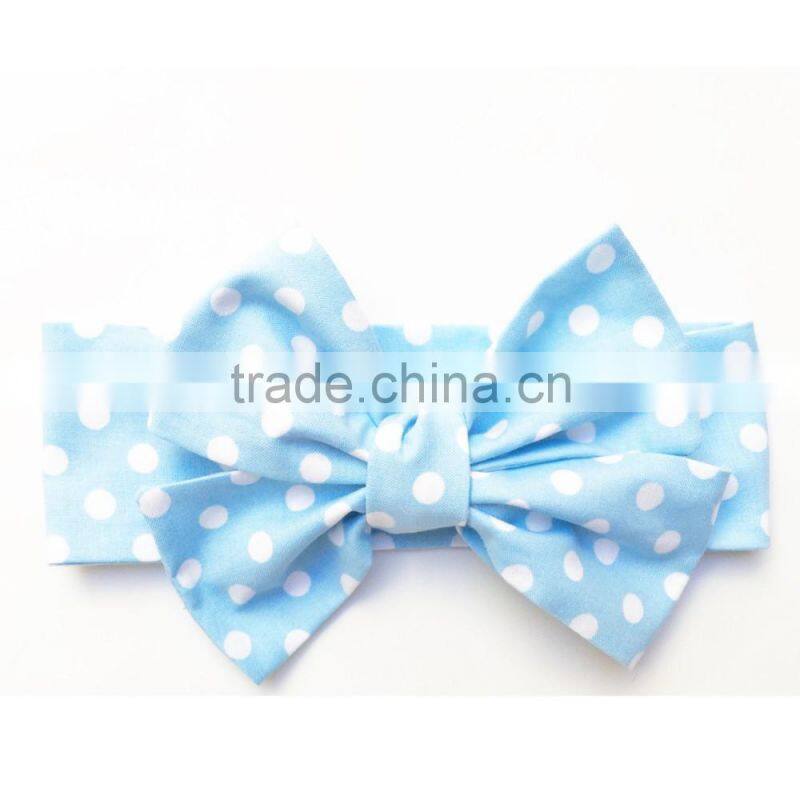 Polka Dots Baby Girl Headband Bow Design Handmade Head Accessories