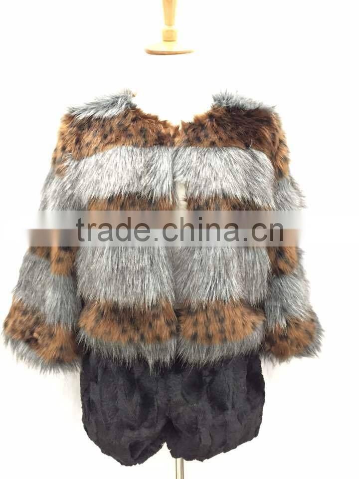 2016 autumn winter new design woman fox fur jackets ladies fake fur coat casual winter jackets