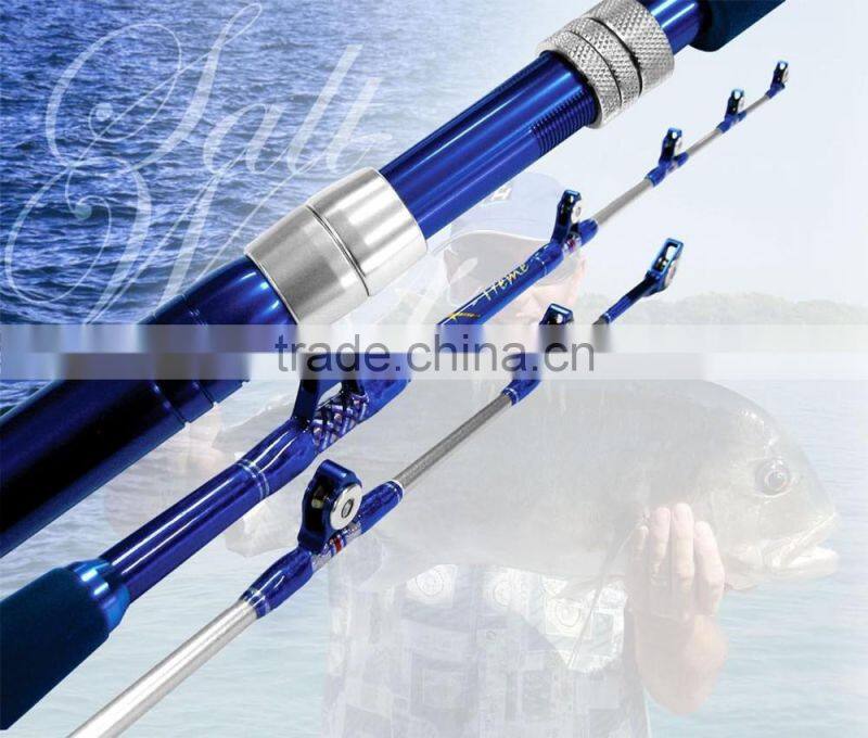 2016 New Weihai solid fiberglass big game trolling rod,boat rod