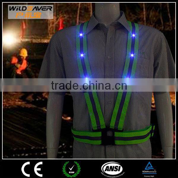 hospital work clothing 100% cotton with led light warning
