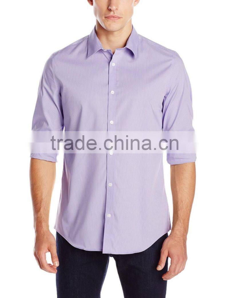 Mens long sleeve solid color poplin oxford shirt
