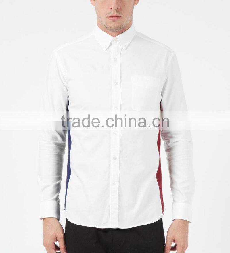 White Oxford Colorblock Shirt